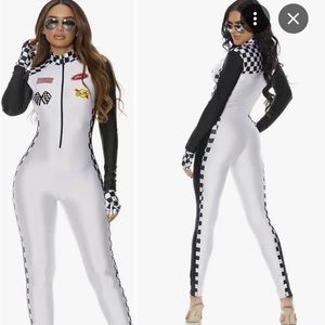 *Worn once!* Forplay sexy high speed racer girl jumpsuit costume size xs/s 🏁